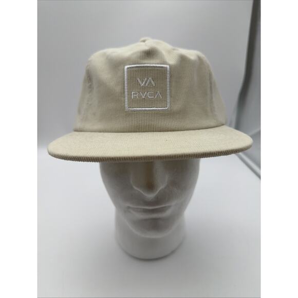 RVCA Other - RVCA Corduroy Snapback Hat Tan One Size Cap NWT Flat Brim
